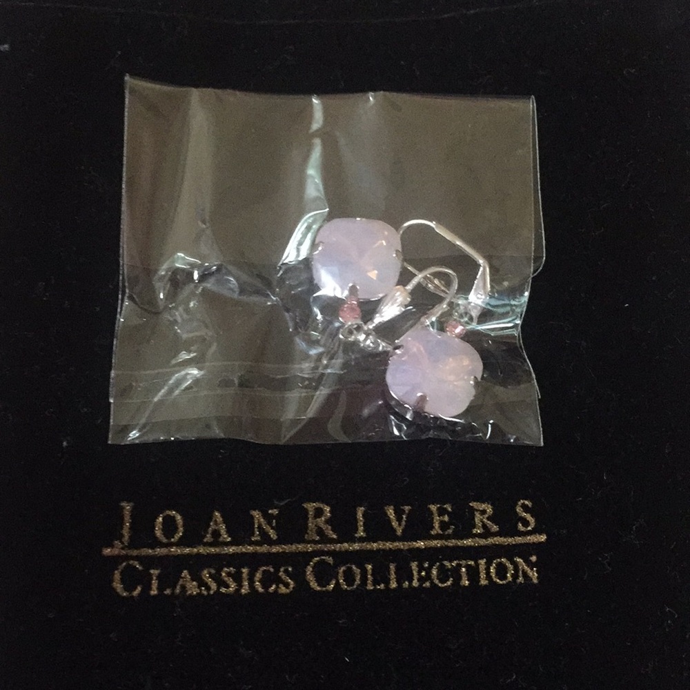 Joan Rivers crystal style, drop earrings